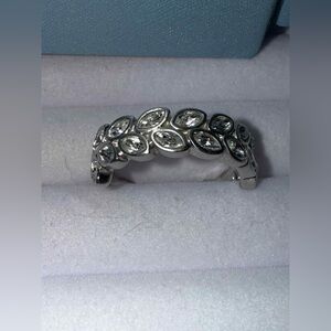 Touchstone Crystal Silver Leaf Ring brand new size 10